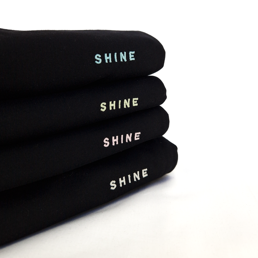 Shine (pimeässä hohtava) - Musta Unisex Oversized Heavy T-paita